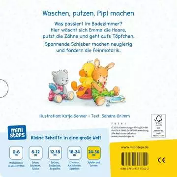 31762 Babybücher und Pappbilderbücher ministeps: Haare waschen, Zähne putzen von Ravensburger 2