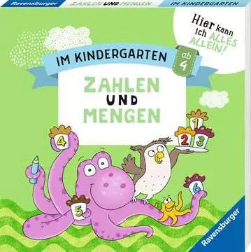 41618 Lernbücher und Rätselbücher Im Kindergarten: Zahlen und Mengen von Ravensburger 1