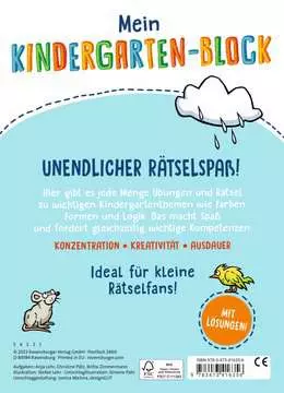 41635 Lernbücher und Rätselbücher Mein Kindergarten-Block: Farben, Formen, Logik von Ravensburger 2
