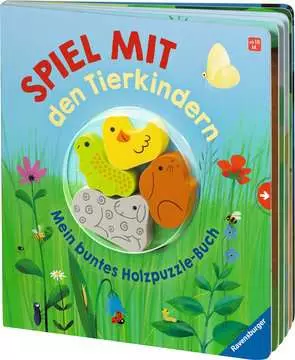 41685 Babybücher und Pappbilderbücher Spiel mit den Tierkindern: Mein buntes Holzpuzzle-Buch von Ravensburger 3