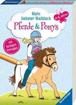 41730 Malbücher und Bastelbücher Mein liebster Malblock ab 4 Jahren: Pferde & Ponys von Ravensburger 1