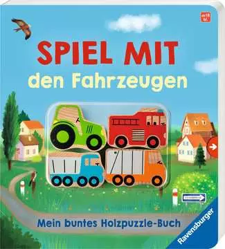 41765 Babybücher und Pappbilderbücher Spiel mit den Fahrzeugen: Mein buntes Holzpuzzle-Buch von Ravensburger 1