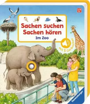 43803 Babybücher und Pappbilderbücher Sachen suchen, Sachen hören: Im Zoo von Ravensburger 1