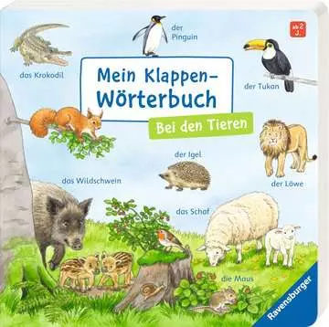 43850 Babybücher und Pappbilderbücher Mein Klappen-Wörterbuch: Bei den Tieren von Ravensburger 1