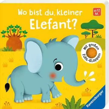43871 Babybücher und Pappbilderbücher Wo bist du, kleiner Elefant? von Ravensburger 1