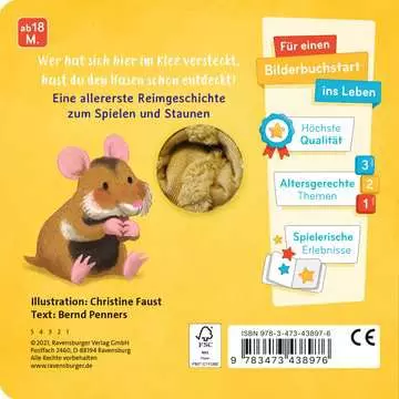 43897 Babybücher und Pappbilderbücher Mein liebstes Fingerpuppenbuch: Hallo, kleiner Hase! von Ravensburger 1