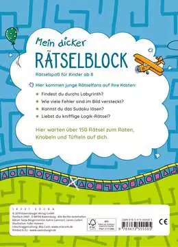 55550 Lernbücher und Rätselbücher Mein dicker Rätselblock ab 8 Jahren von Ravensburger 2