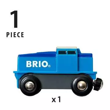 63313000 BRIO Eisenbahn Blaue Batterie Frachtlok von Ravensburger 5