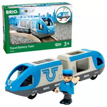 63350600 BRIO Eisenbahn Blauer Reisezug (Batteriebetrieb) von Ravensburger 2
