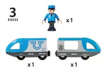 63350600 BRIO Eisenbahn Blauer Reisezug (Batteriebetrieb) von Ravensburger 4