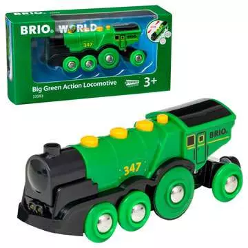 63359300 BRIO Eisenbahn Grüner Gustav Batterielok von Ravensburger 4