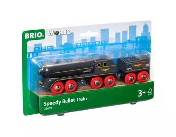 63369700 BRIO Eisenbahn Schwarzer Kugelblitz mit Kohlentender von Ravensburger 1