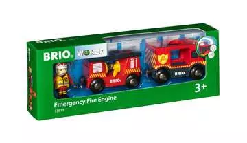 63381100 BRIO Eisenbahn Feuerwehr-Leiterfahrzeug mit Licht & Sound von Ravensburger 1