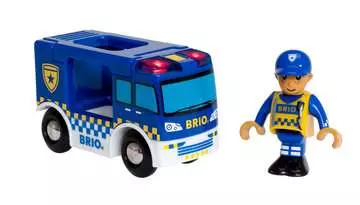 63382500 BRIO Eisenbahn Polizeiwagen mit Licht und Sound von Ravensburger 2