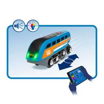 63397200 BRIO Eisenbahn Smart Tech Sound Action Tunnel Reisezug Set von Ravensburger 9