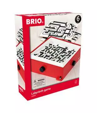 63402000 BRIO Spiele Labyrinth mit Übungsplatten, rot von Ravensburger 1