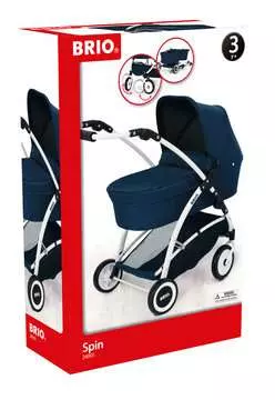 63901000 Rollenspielzeug BRIO Puppenwagen Spin blau mit Schwenkrädern von Ravensburger 1