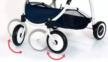 63901000 Rollenspielzeug BRIO Puppenwagen Spin blau mit Schwenkrädern von Ravensburger 11