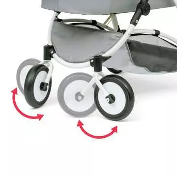 63902000 Rollenspielzeug Puppenwagen Spin Grau mit Schwenkrädern von Ravensburger 6
