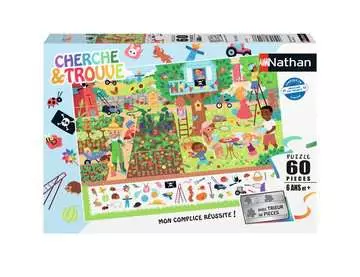 Puzzle 60 p - Au jardin (Cherche et trouve) Puzzle Nathan;Puzzle enfant - Image 1 - Ravensburger