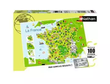 Puzzle 100 p - Carte de France Puzzle Nathan;Puzzle enfant - Image 1 - Ravensburger