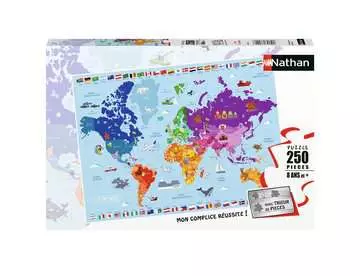 Puzzle 250 p - Carte du monde Puzzle Nathan;Puzzle enfant - Image 1 - Ravensburger