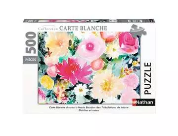 Puzzle N 500 p - Dahlias et roses / Marie Boudon (Collection Carte blanche) Puzzle Nathan;Puzzle adulte - Image 1 - Ravensburger