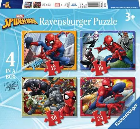 Spider-Man, 4 in a box | 🧩 Jigsaw Puzzle | Ravensburger